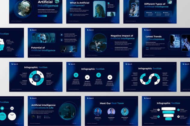 AI 人工智能PowerPoint模板 - 顶尖PPT