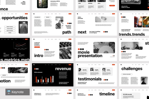电影制作项目介绍合作展示keynote模板 - 顶尖PPT
