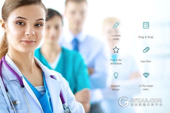 15种配色医生医疗研究行业通用PPT模板 - 顶尖PPT