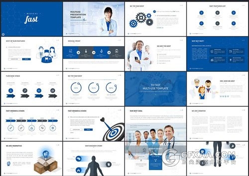 医学研究生物化学研究多用途PPT模板 - 顶尖PPT