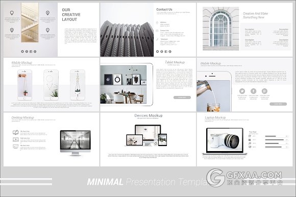 扁平化简约文艺摄影图片展示keynote模板 - 顶尖PPT
