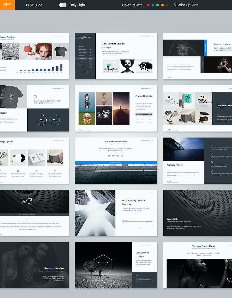 国外简约设计风格团队展示商务商业PPT模板 - 顶尖PPT
