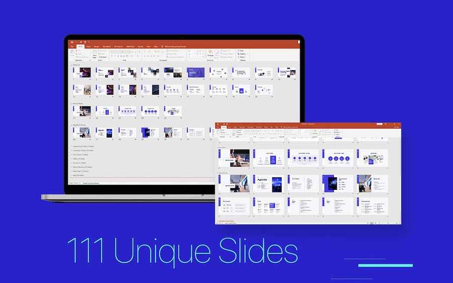 扁平化高端商务商业风格PPT模板 - 顶尖PPT