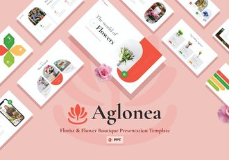 花店花卉介绍宣传PPT模板 - 顶尖PPT
