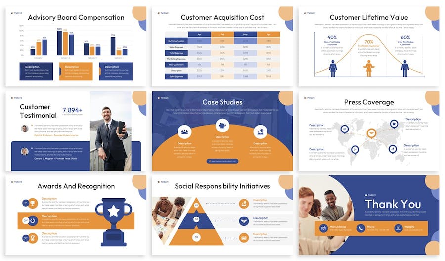 年度报告总结商业计划书PPT模板 - 顶尖PPT