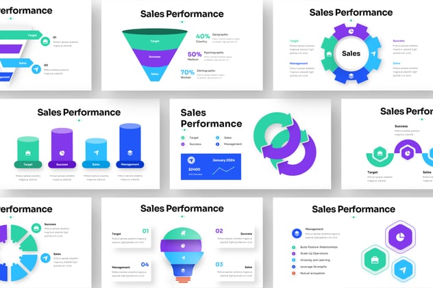 销售绩效数据可视化分析主题Keynote模板 - 顶尖PPT