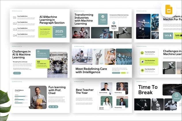 人工智能与机器学习AI PPT模板 - 顶尖PPT