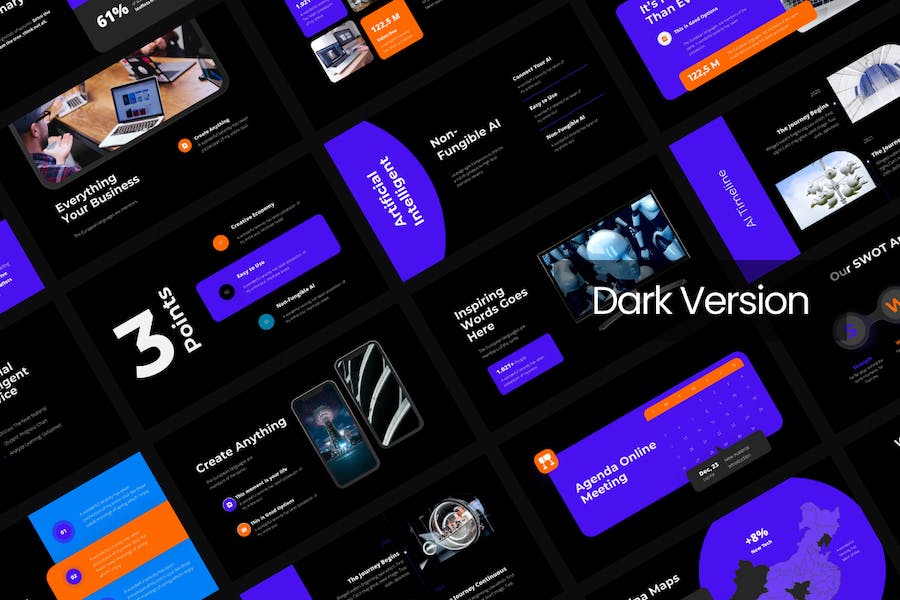 人工智能AI技术讲述展示应用方案Keynote模板 - 顶尖PPT