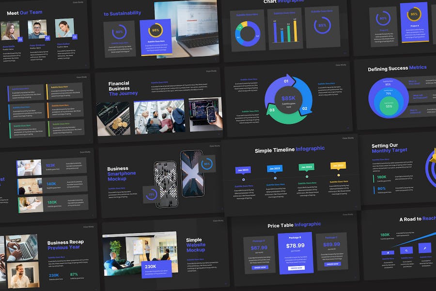 商业案例研究分析方案Keynote模板 - 顶尖PPT