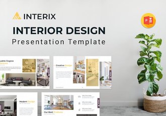 室内设计项目展示PPT模板 - 顶尖PPT