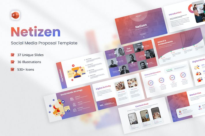 社交媒体APP应用竞品数据分析社交数据报告PPT模板 - 顶尖PPT