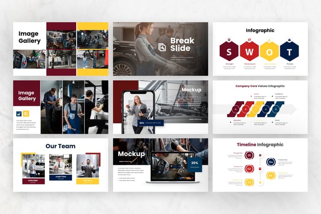 经销商4S店汽车维修保养keynote模板 - 顶尖PPT