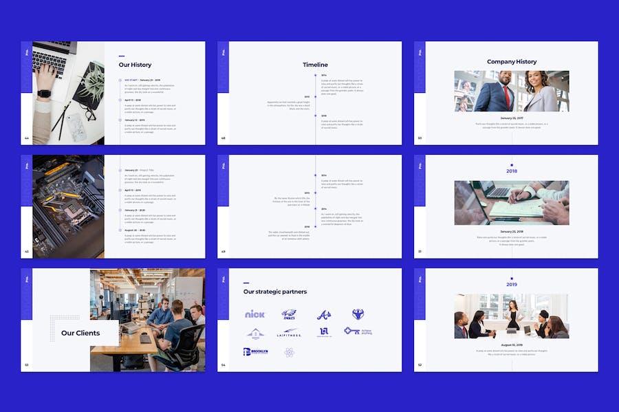 扁平化高端商务商业风格PPT模板 - 顶尖PPT