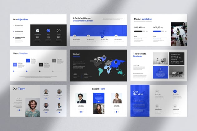 年度报告PowerPoint演示模板 - 顶尖PPT