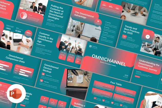 绿色全渠道PPT模板 - 顶尖PPT