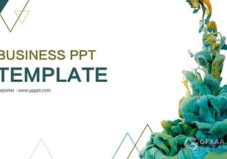 简约水墨烟雾艺术多用途PPT模板 - 顶尖PPT