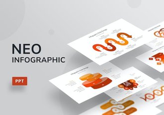 箭头指向圆形商务信息图表PPT模板 - 顶尖PPT