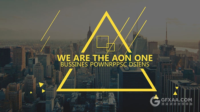 创意三角形扁平化商务通用PPT模板 - 顶尖PPT