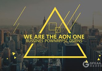 创意三角形扁平化商务通用PPT模板 - 顶尖PPT