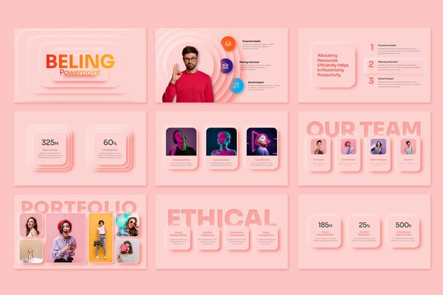 新拟态风格商务总结报告PPT模板 - 顶尖PPT