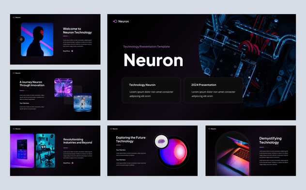 AI技术开源人工智能科技Keynote模板 - 顶尖PPT