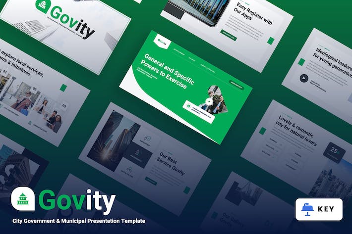 城市政府部门介绍keynote模板 - 顶尖PPT