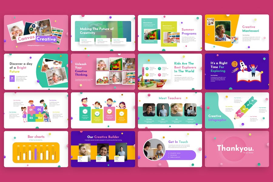 创意卡通风格婴幼儿启蒙PPT模板 - 顶尖PPT