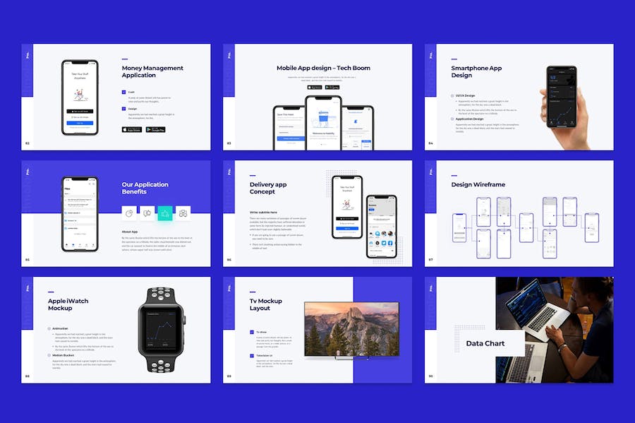 扁平化高端商务商业风格PPT模板 - 顶尖PPT