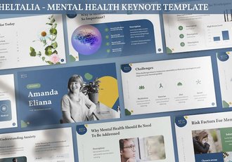 心理健康心理学介绍主题演讲keynote模板 - 顶尖PPT