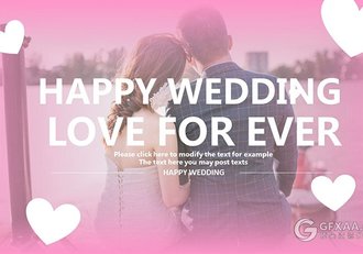 粉红婚礼现场现场播放PPT模板 - 顶尖PPT