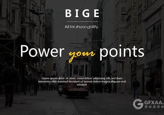 黑黄配色欧美风杂志风PPT模板 - 顶尖PPT