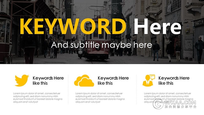 黑黄配色欧美风杂志风PPT模板 - 顶尖PPT