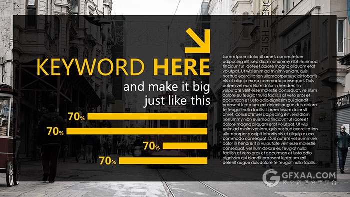 黑黄配色欧美风杂志风PPT模板 - 顶尖PPT