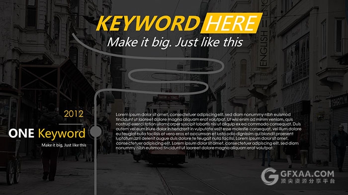 黑黄配色欧美风杂志风PPT模板 - 顶尖PPT