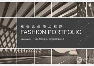 摄影图片展示图片混排演示PPT模板 - 顶尖PPT