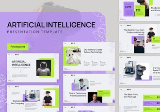 人工智能技术方案讲述应用推介展示PPT模板 - 顶尖PPT