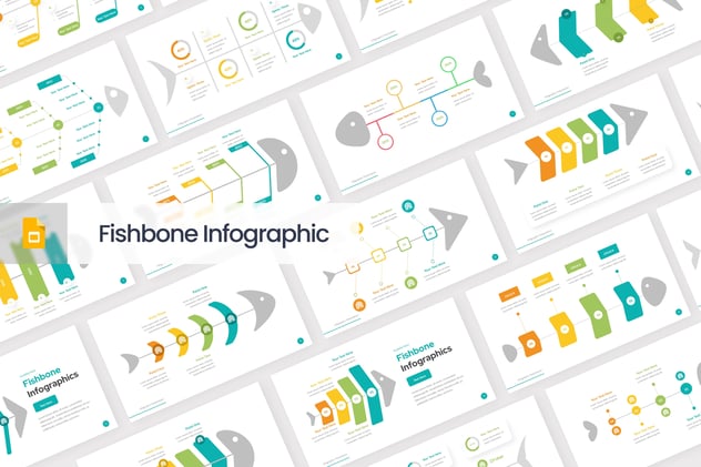 多用途鱼骨分析信息图Keynote模板 - 顶尖PPT