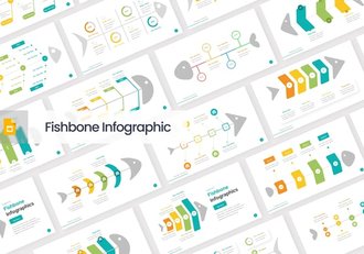 多用途鱼骨分析信息图Keynote模板 - 顶尖PPT