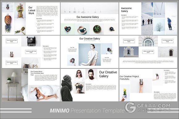 扁平化白底简约大气团队介绍通用keynote模板 - 顶尖PPT
