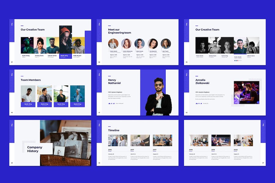 扁平化高端商务商业风格PPT模板 - 顶尖PPT