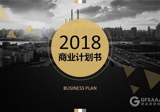 土豪金风格商业计划书PPT模板 - 顶尖PPT