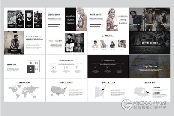 简约大气摄影图片团队公司介绍展示keynote模板 - 顶尖PPT