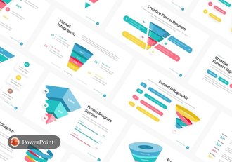 营销漏斗客户转化分析信息图形PPT模板 - 顶尖PPT