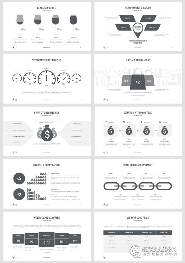 20种配色3200页总幻灯片商务PPT模板 - 顶尖PPT