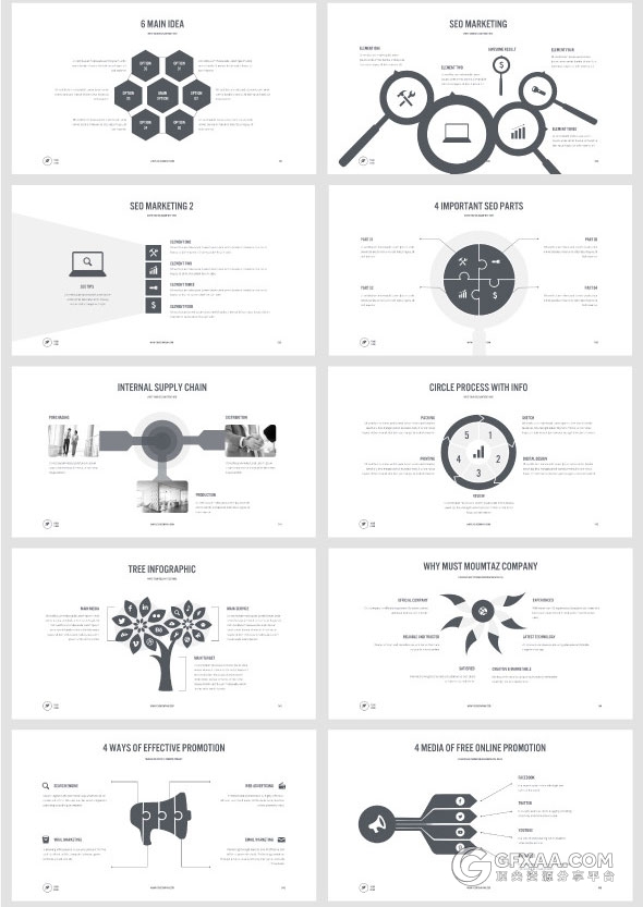 20种配色3200页总幻灯片商务PPT模板 - 顶尖PPT