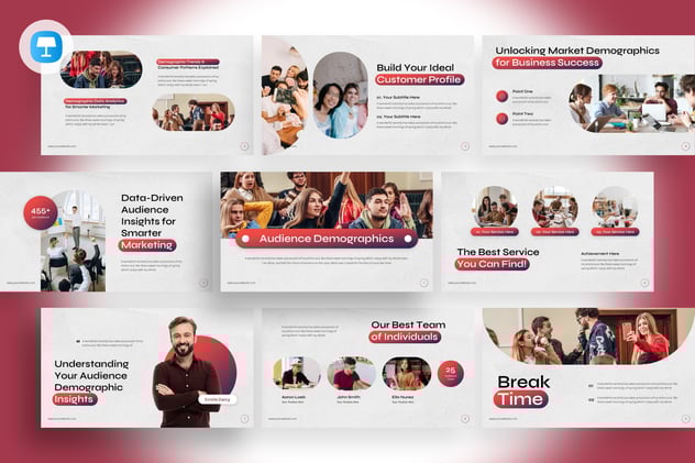 活动参与者人数统计keynote模板 - 顶尖PPT