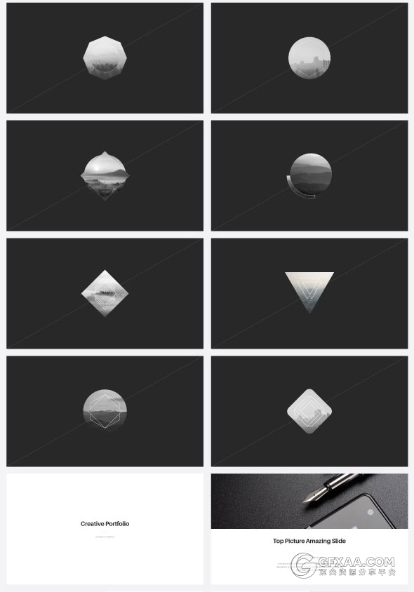 20多种配色方案500多页简约商务PPT模板 - 顶尖PPT