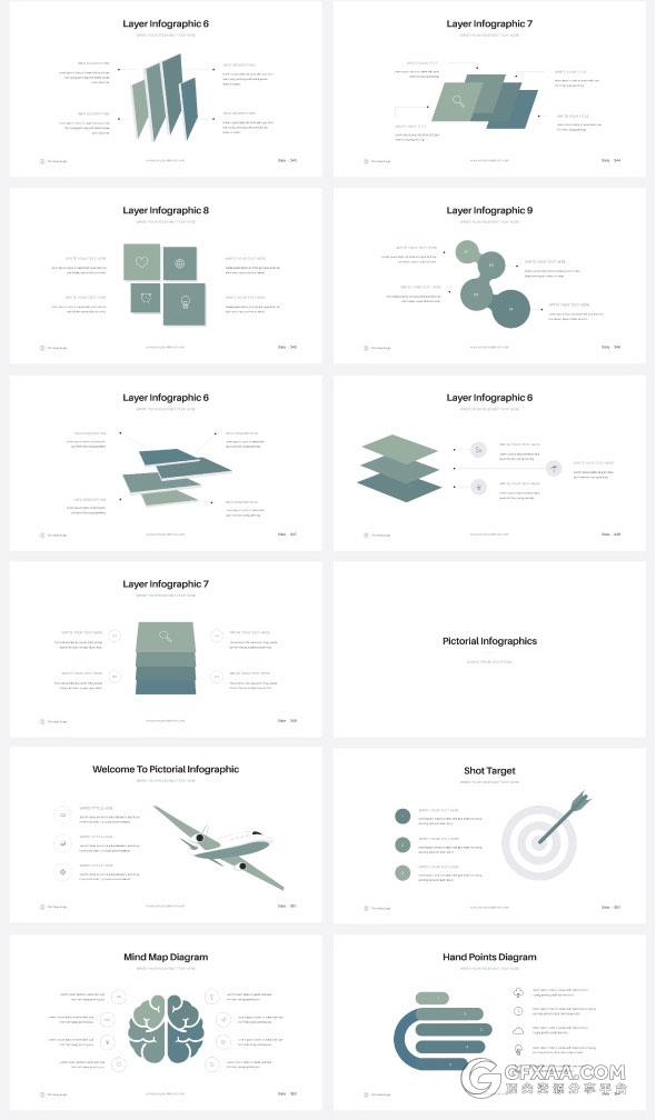 20多种配色方案500多页简约商务PPT模板 - 顶尖PPT