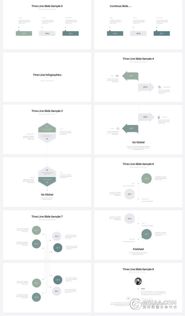 20多种配色方案500多页简约商务PPT模板 - 顶尖PPT