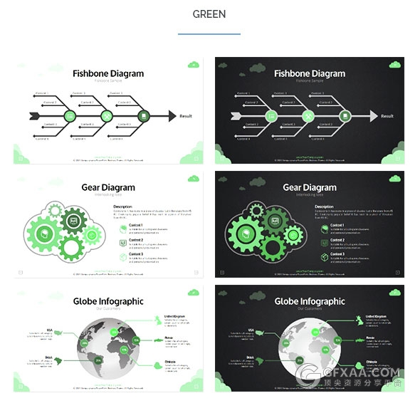 16种配色130多页商务卡通风格keynote模板 - 顶尖PPT